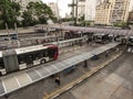 Bus and passenger movement of the Bandeira Bus Terminal