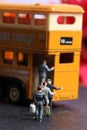 Bus and passengers Royalty Free Stock Photo