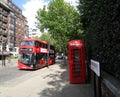 Bus and phone booth