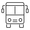 Bus relocation icon, outline style