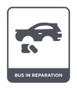 bus in reparation icon in trendy design style. bus in reparation icon isolated on white background. bus in reparation vector icon