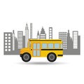 Bus school city background graphic