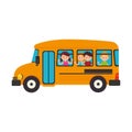 Bus school transport icon