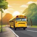 bus school yellow banner background header wallpaper