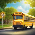 bus school yellow banner background header wallpaper