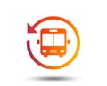 Bus shuttle icon. Public transport stop symbol.