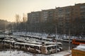 Bus station Balashikha-2. Balashikha, Russia.