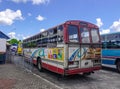 Bus station in Mahebourg, Mauritius Royalty Free Stock Photo