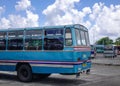 Bus station in Mahebourg, Mauritius Royalty Free Stock Photo