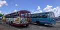 Bus station in Mahebourg, Mauritius Royalty Free Stock Photo