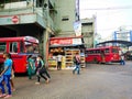 Bus station in Sri Lanka. Station food kiosk