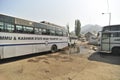 Bus station in Srinagar. Probably one of the poorest bus networks with poor stations and no decent conditions.