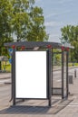 Bus Stop with Blank Bilboard