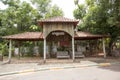 Bus stop on countryside in brazil