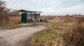 Bus stop in the countryside