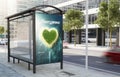 bus stop honeymoon advertising billboard