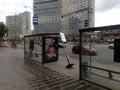 After the hurricane on the Arbat of Moscow Royalty Free Stock Photo