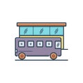 Color illustration icon for Bus stop, station and terminal Royalty Free Stock Photo