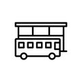 Black line icon for Bus Stop, navigation and station Royalty Free Stock Photo