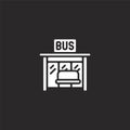 bus stop icon. Filled bus stop icon for website design and mobile, app development. bus stop icon from filled public services