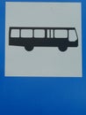 Bus stop icon on white backround Royalty Free Stock Photo