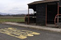 Bus stop in the middle of nowhere Royalty Free Stock Photo