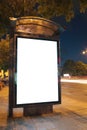 Bus stop at night Royalty Free Stock Photo