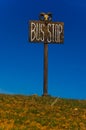 Bus stop post. Royalty Free Stock Photo