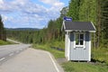 Bus Stop by Scenic Highway Royalty Free Stock Photo