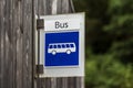 Bus stop sign Luxembourg