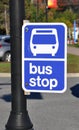 Bus stop sign