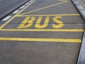 Bus stop sign Royalty Free Stock Photo