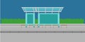 Bus stop station vector illustration eps10 Royalty Free Stock Photo