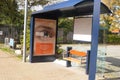Bus stop vandalized at Kastruplundgade bus stop