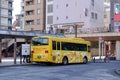 Bus stopping at station in Tokyo, Japan Royalty Free Stock Photo