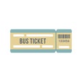 Bus ticket event icon flat isolated vector Royalty Free Stock Photo