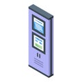 Bus ticket kiosk icon, isometric style Royalty Free Stock Photo