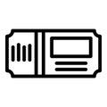 Bus ticket payment icon, outline style