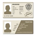 Bus ticket set Royalty Free Stock Photo