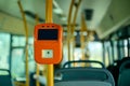 Bus ticket validator out of order Royalty Free Stock Photo