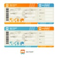 Bus ticket. Vector Royalty Free Stock Photo