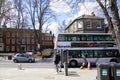 A bus in Tombland in Norwich, Norfolk