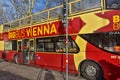 Bus for tourist excursions in Vienna. Royalty Free Stock Photo