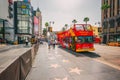 Bus tours with panoramic views start at Hollywood Boulevard
