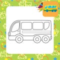 Bus toy. Coloring page Royalty Free Stock Photo