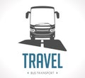 Bus transport logo - vector illustration Royalty Free Stock Photo