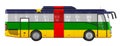Bus travel in Central African Republic, CAR bus tours, concept. 3D rendering
