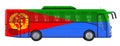 Bus travel in Eritrea, Eritrean bus tours, concept. 3D rendering