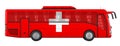 Bus travel in Switzerland, Swiss bus tours, concept. 3D rendering