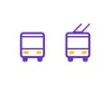 Bus and trolleybus icons, passenger transport